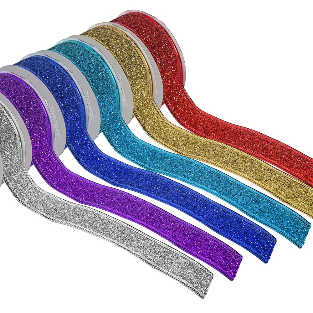 Christmas Glitter Ribbon 6ft