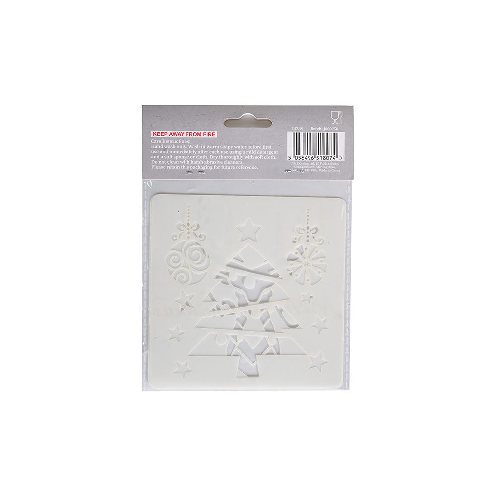 Reusable Christmas Cake Stencils 2Pack