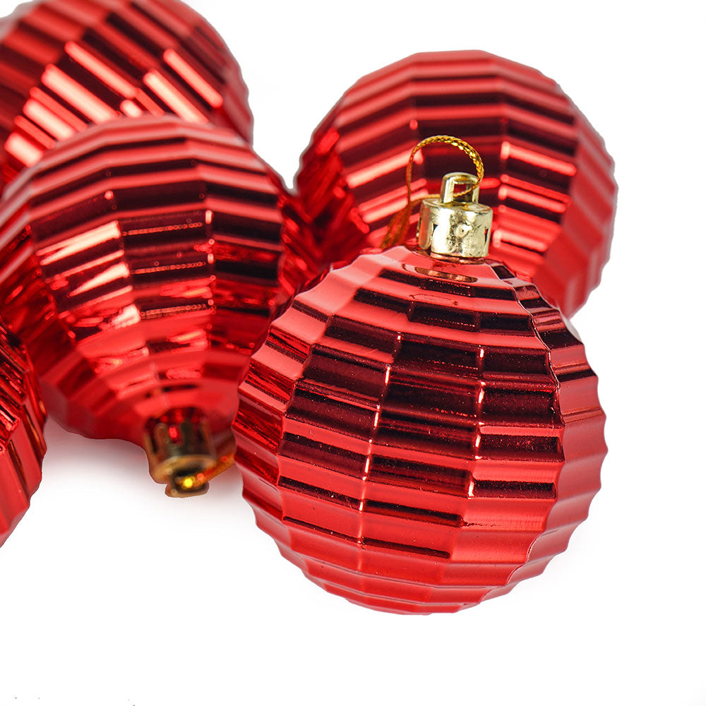 Christmas Baubles 6CM 6PCS Red