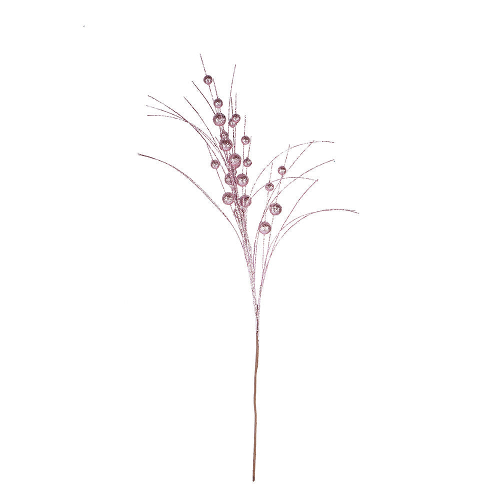Christmas Glitter Berry Branch Pink