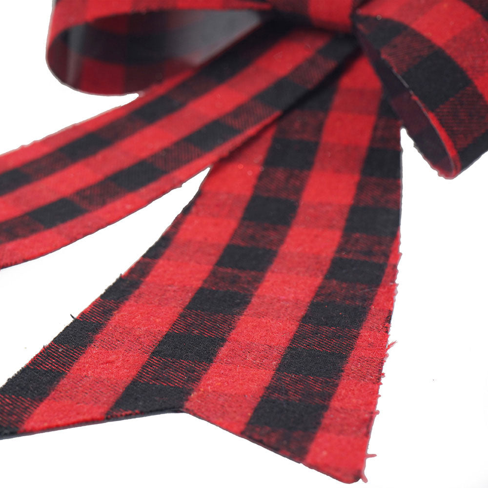 Artificial Bowknot Ornament Black&Red