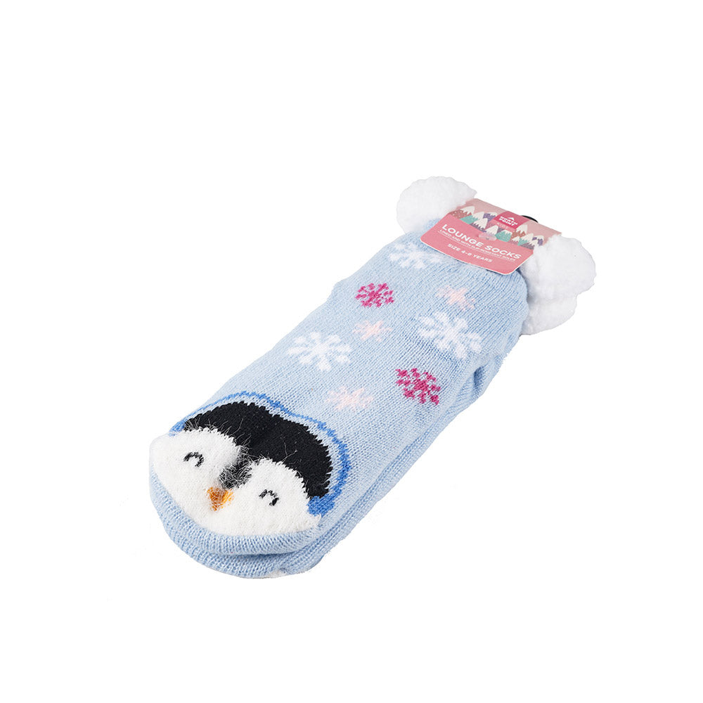 Girls Character Lounge Socks with Sherpa Lining and Grippers