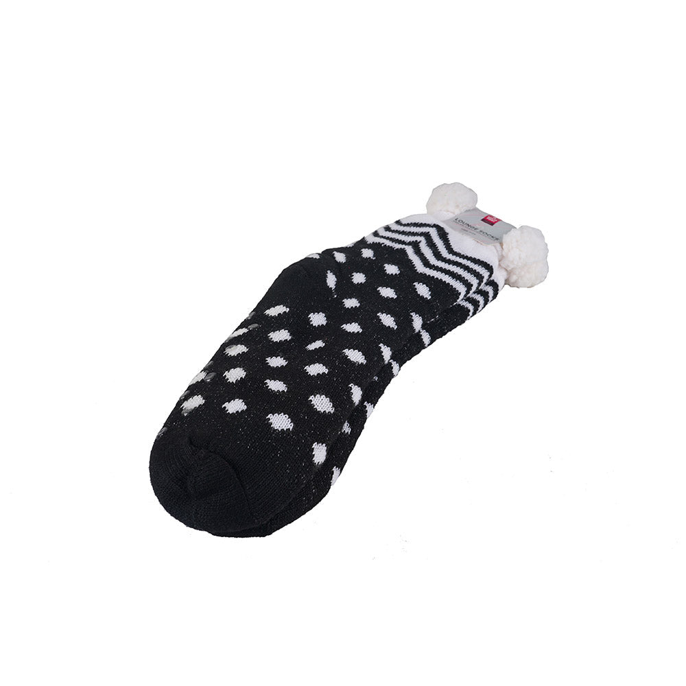 Ladies Lounge Socks with Sherpa Lining and Grippers