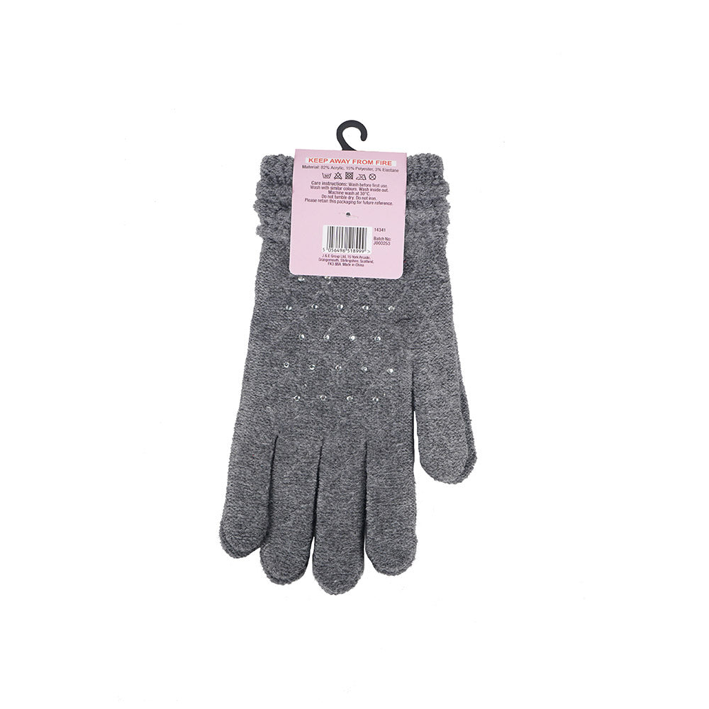 Ladies Gloves with Diamontes