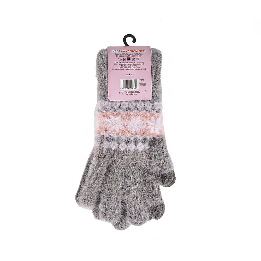 Ladies Fairiste Print Fluffy Gloves
