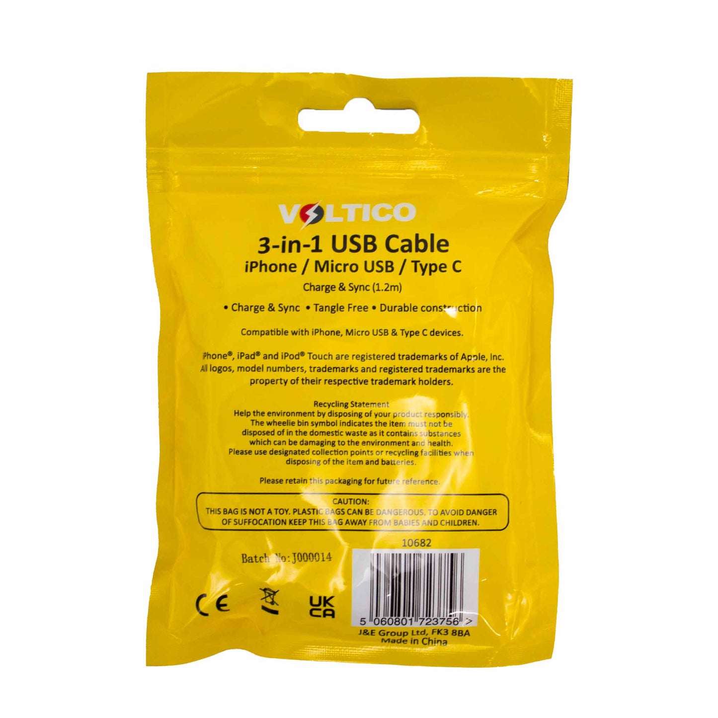 Voltico 3In1 USB Cable 1.5M