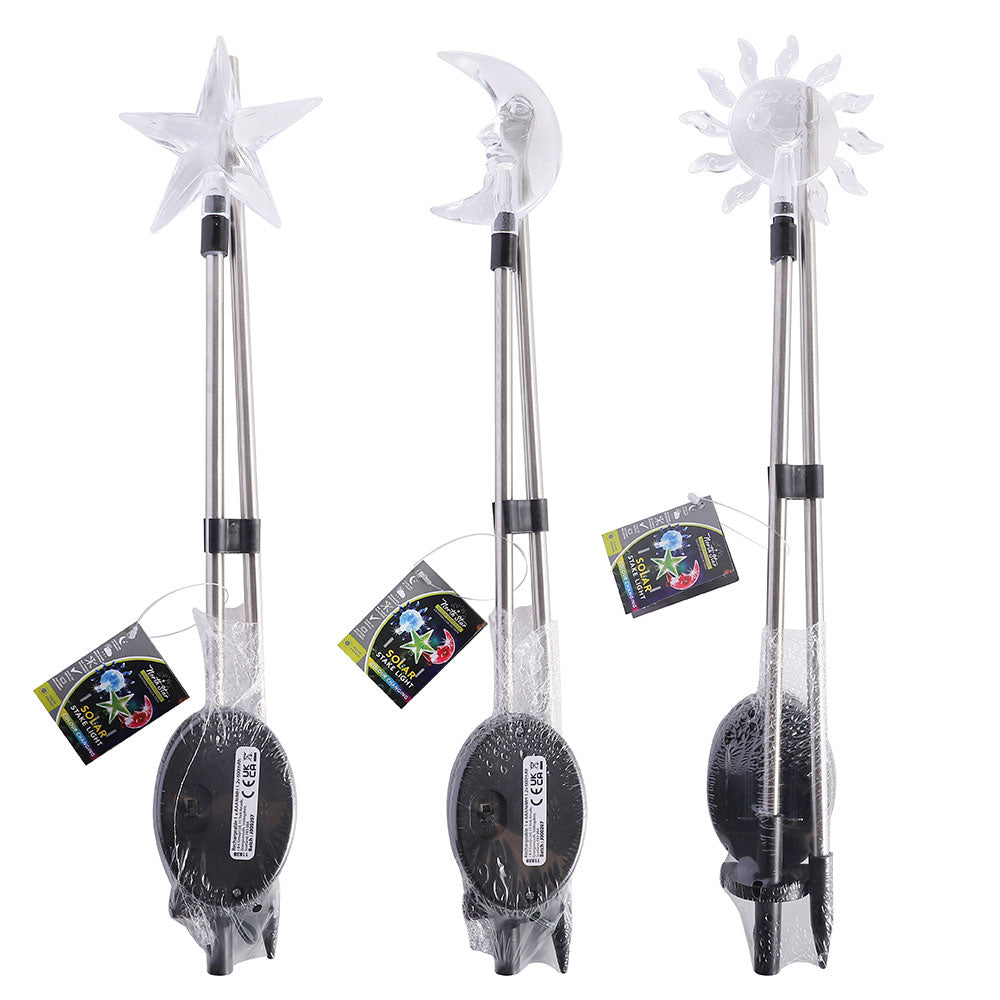 Solar Stake Light-SunMoonStar