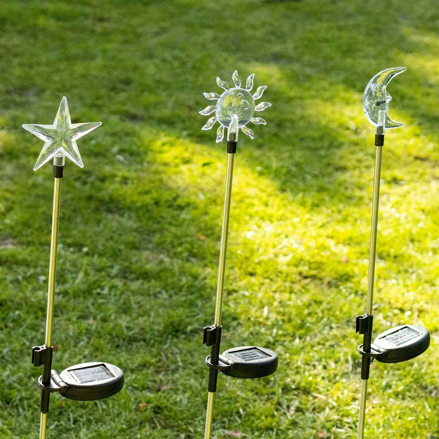Solar Stake Light-SunMoonStar
