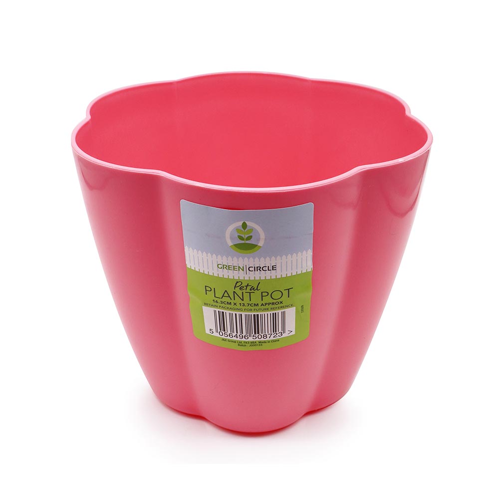 Petal Plastic Plant Pot 16cm