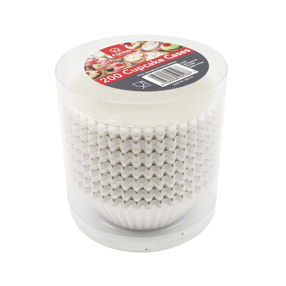 White Cupcake Cases 200 Pack