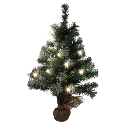 2Ft Prelit Snowy Tree