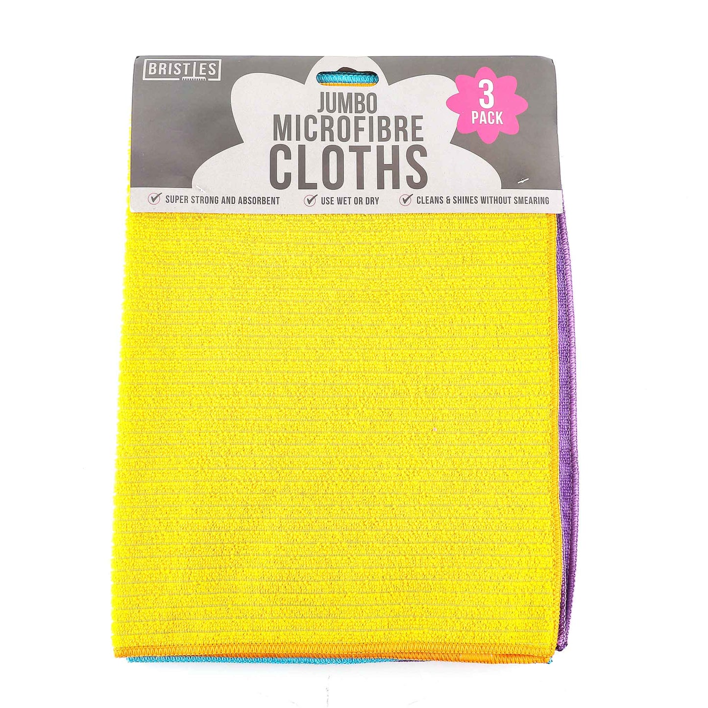 Jumbo Microfibre Cloths 3Pk