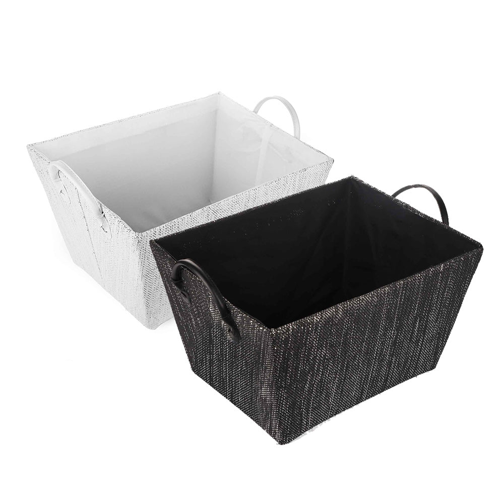Lurex Basket-Black&White 40X31.5Cm