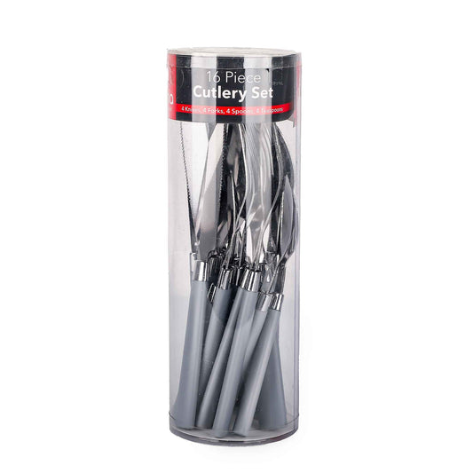 Cutlery Tube Flat Grey 16PC