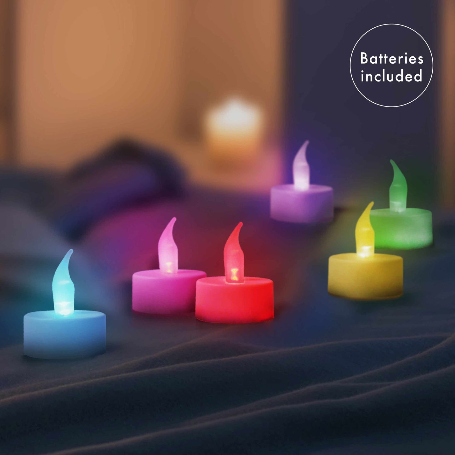 Led Tealights Colour Changing 6PC