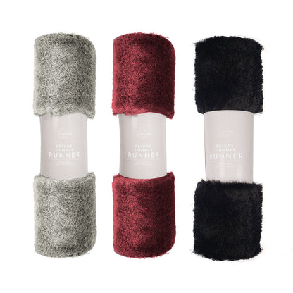 Shimmer Rug Runner 57X100 (Red/Black/Silver)
