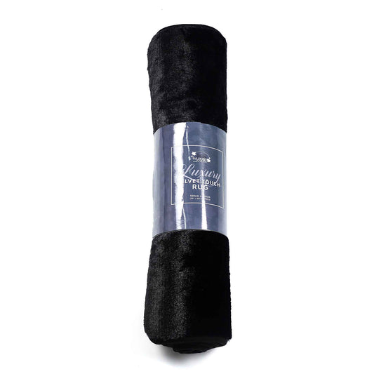Velvet Touch Rug Black 100x150