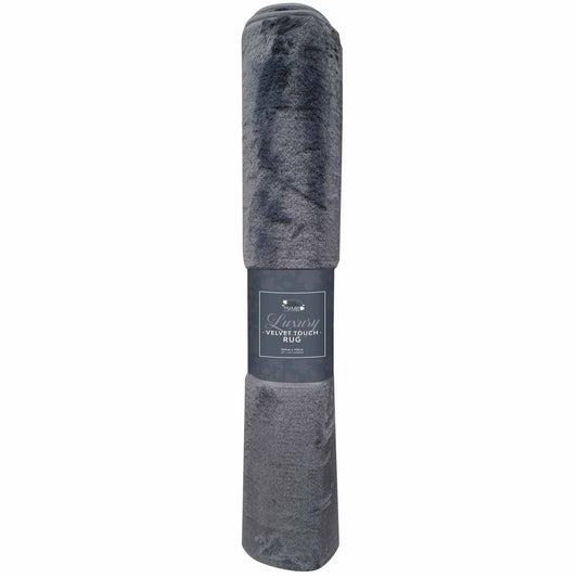 Velvet Touch Rug Charcoal 100x150