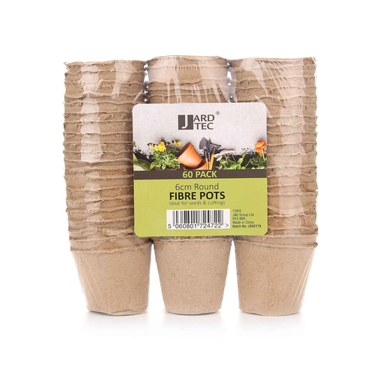 Round Fibre Pots 60PK