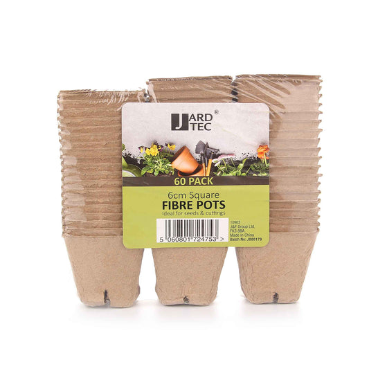 Square Fibre Pots 60PK