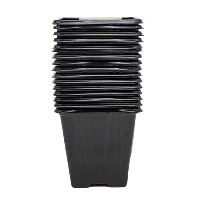 Black Sqaure Pots 7cm 15PK