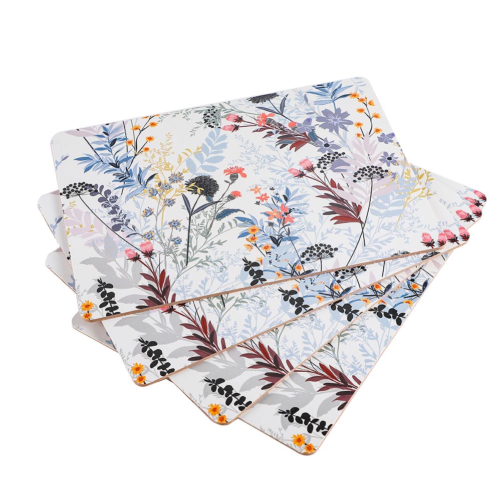 Floral Printed Cork Placemat 4PK