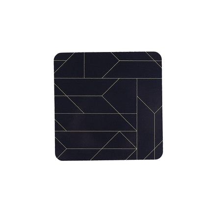 Geometric Printed Marble Cork Placemat Square 4PK