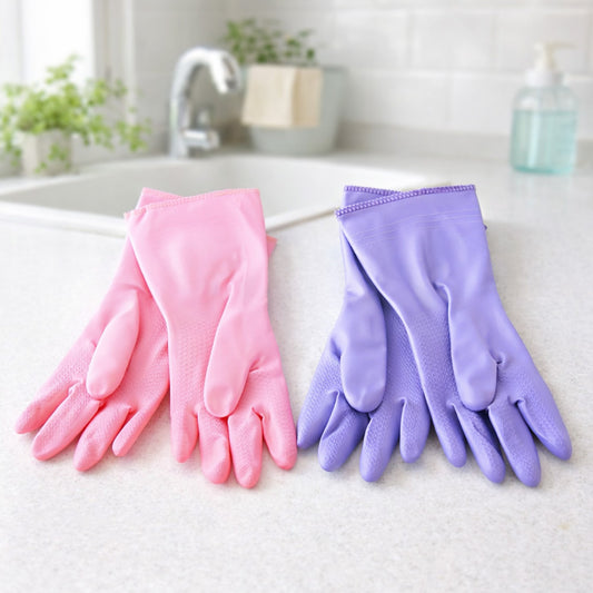 Flock Lined Household Gloves 1Pk