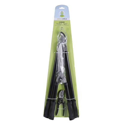 Garden Tool Set Lopper & Hedge Shears & Pruner 3PC