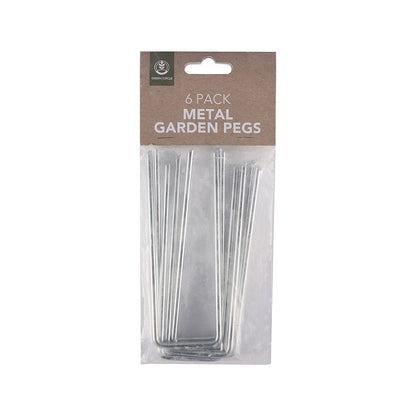 Metal Ground Pegs 6PK