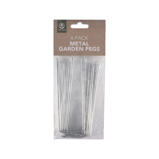 Metal Ground Pegs 6PK