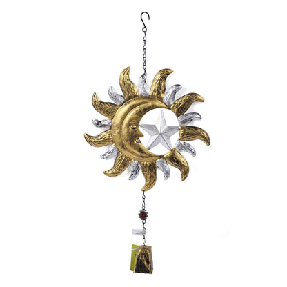 Hanging Metal Chimes Moon Sun