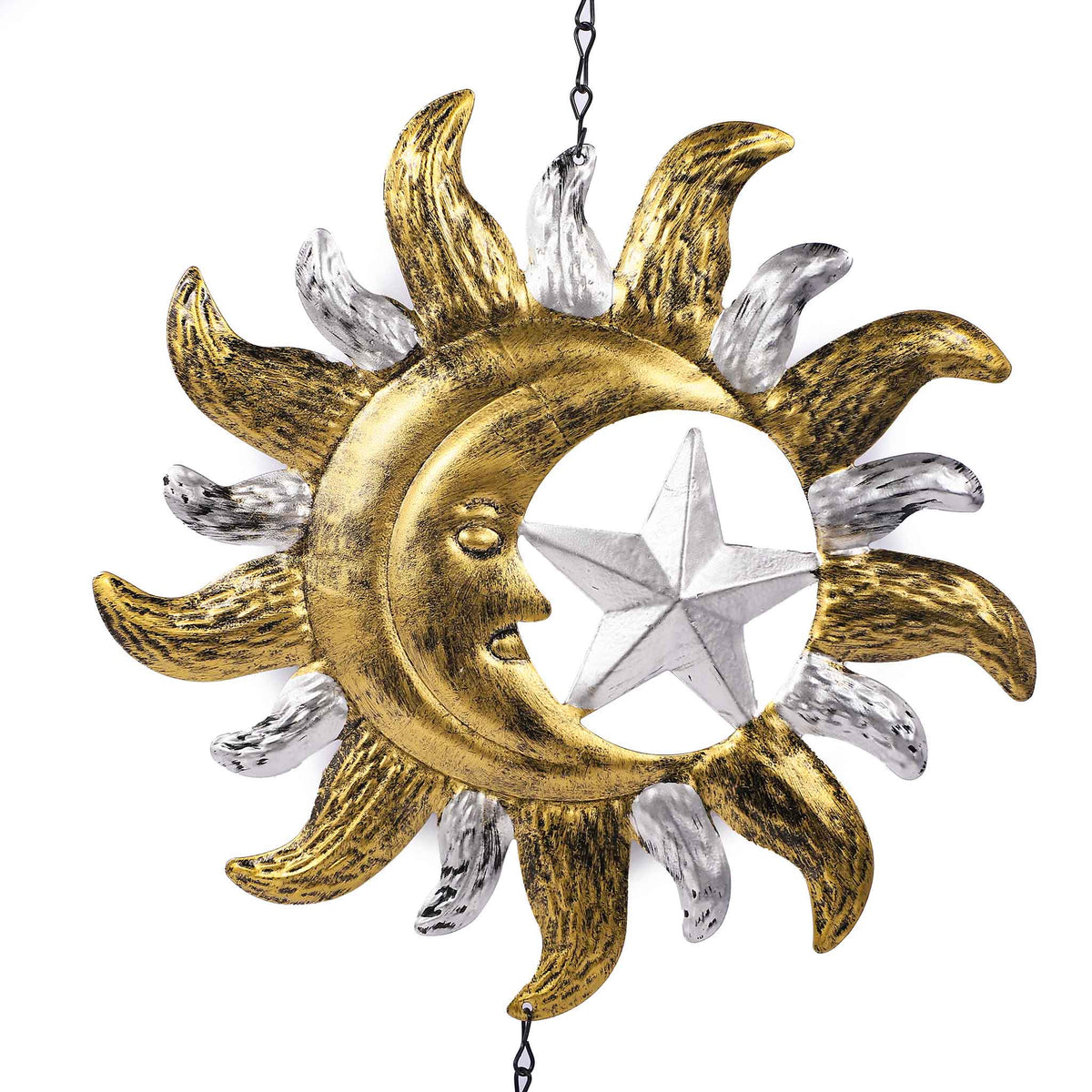 Hanging Metal Chimes Moon Sun