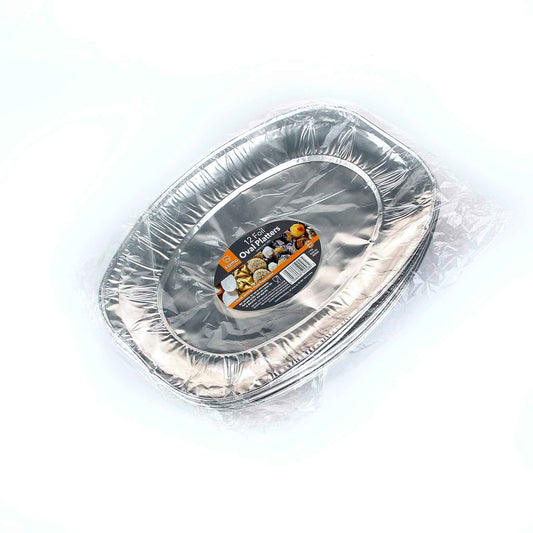 35cm Oval Foil Platter 12PK