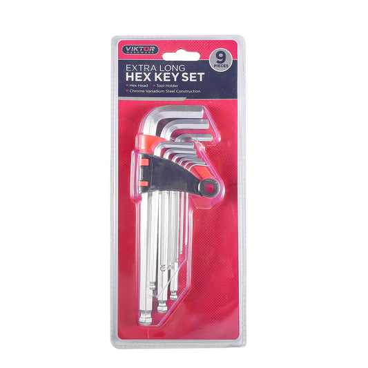 Extra Long Hex Key Set 9PC