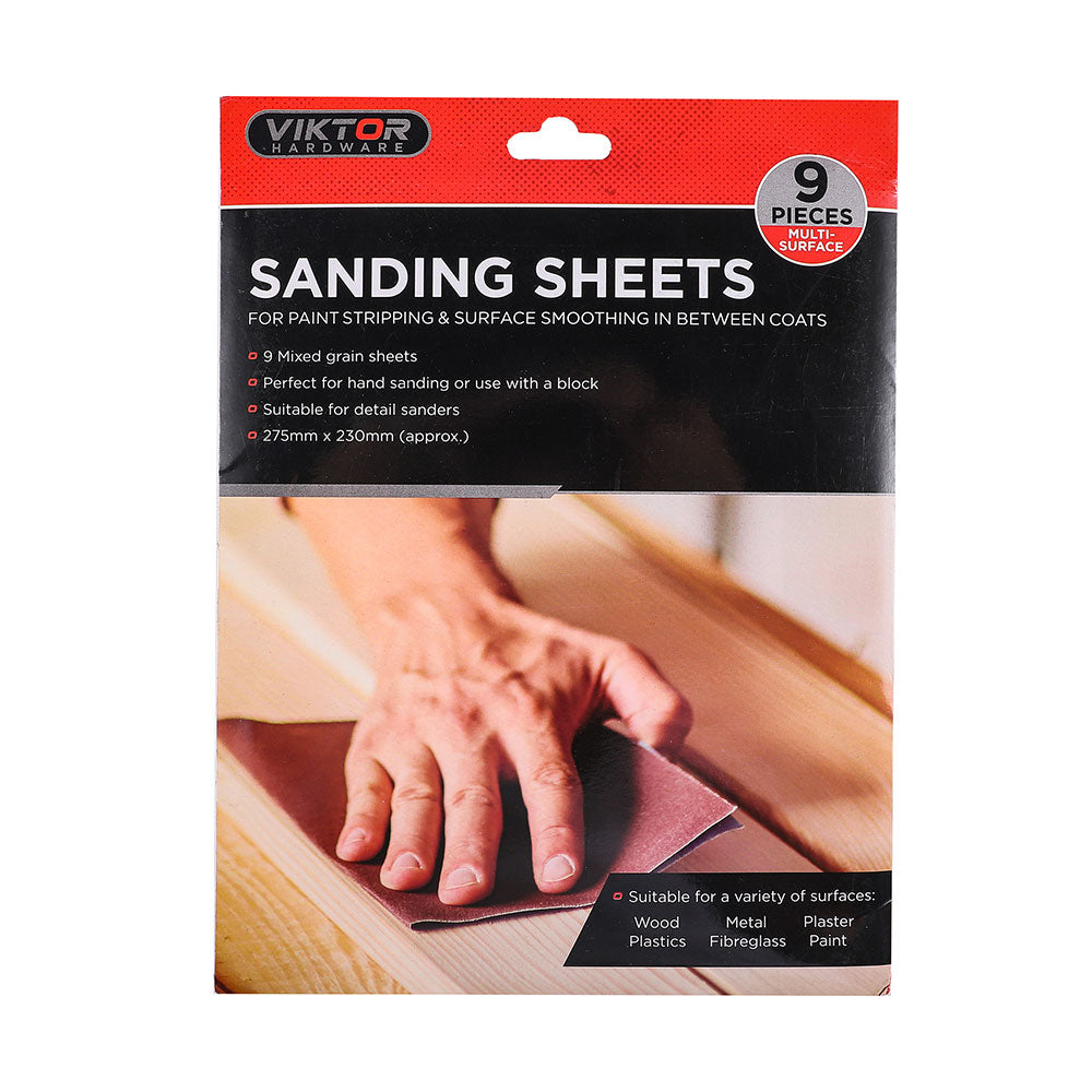 Multi-Surface Sanding Sheets 9PC
