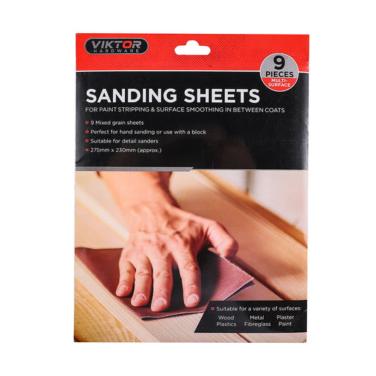 Multi-Surface Sanding Sheets 9PC
