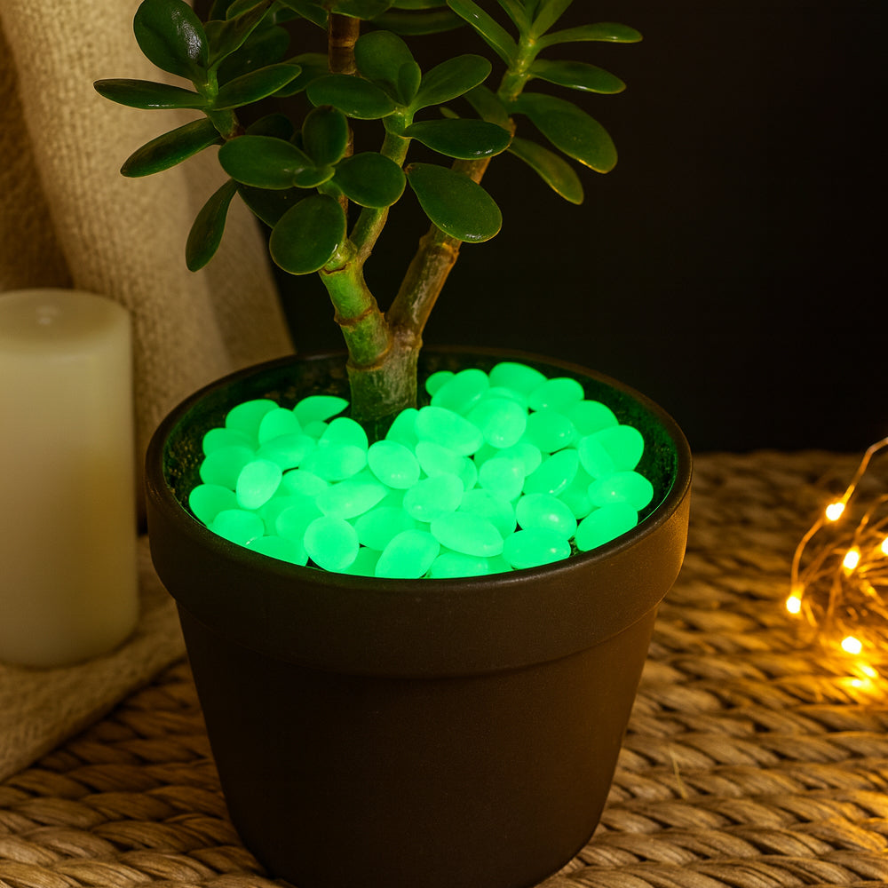 100 Glowing Decorative Pebbles