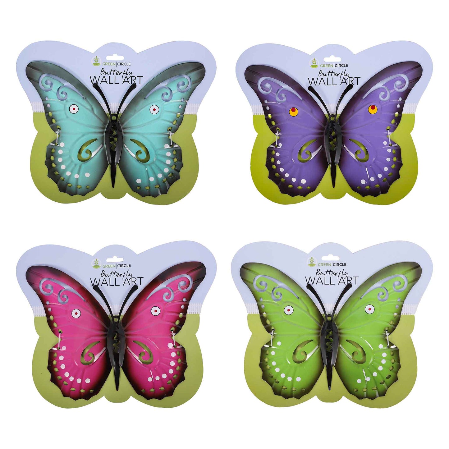 Butterfly Wall Art (LilacPinkTuqGreen)