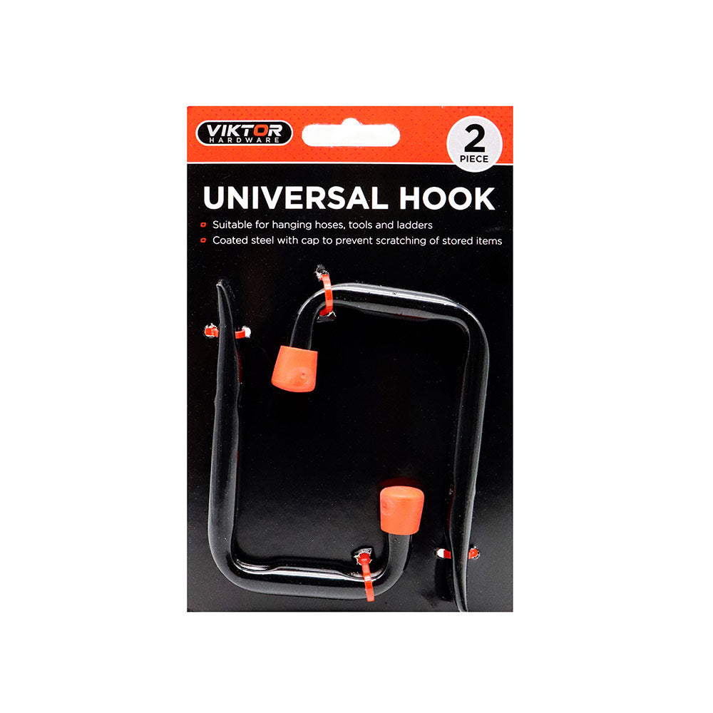 Black Steel Universal Hook 2PC