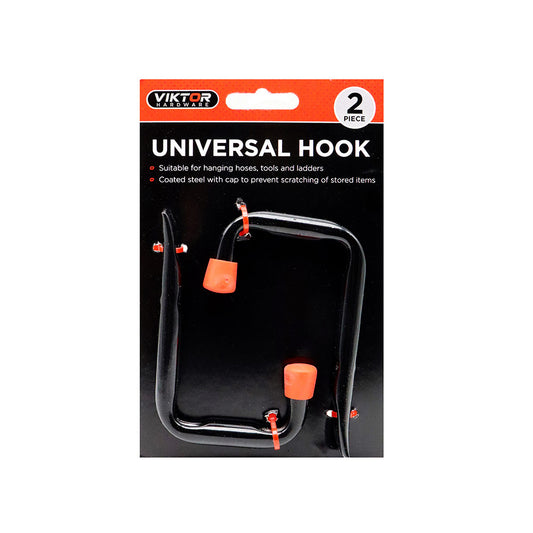 Black Steel Universal Hook 2PC