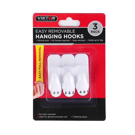 Removable Hanging Wall Hooks 3PK