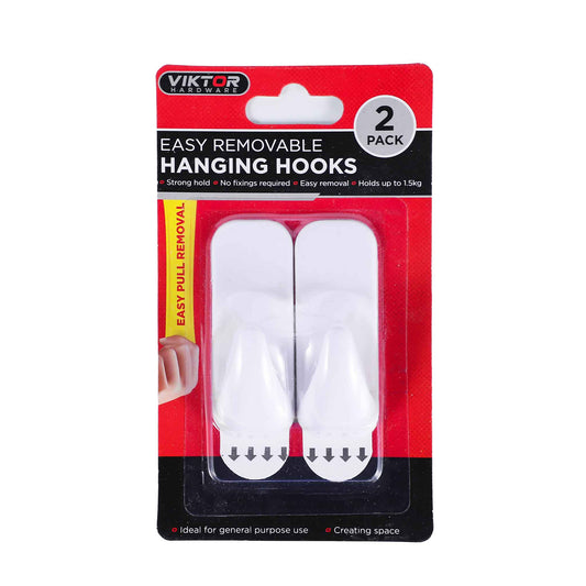 Removable Hanging Wall Hooks 2PK