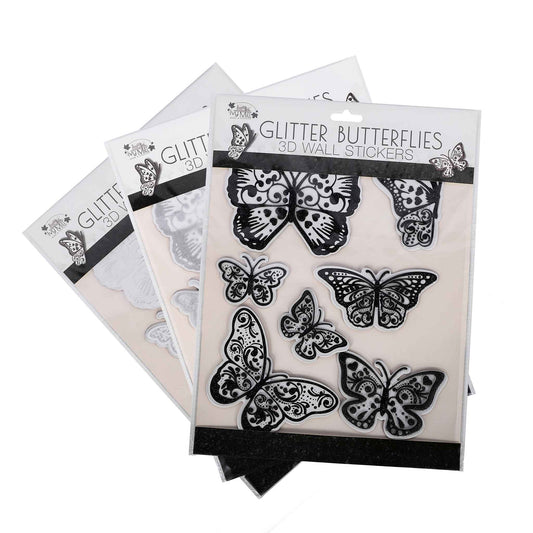 3D Glitter Butterflies Wall Stickers