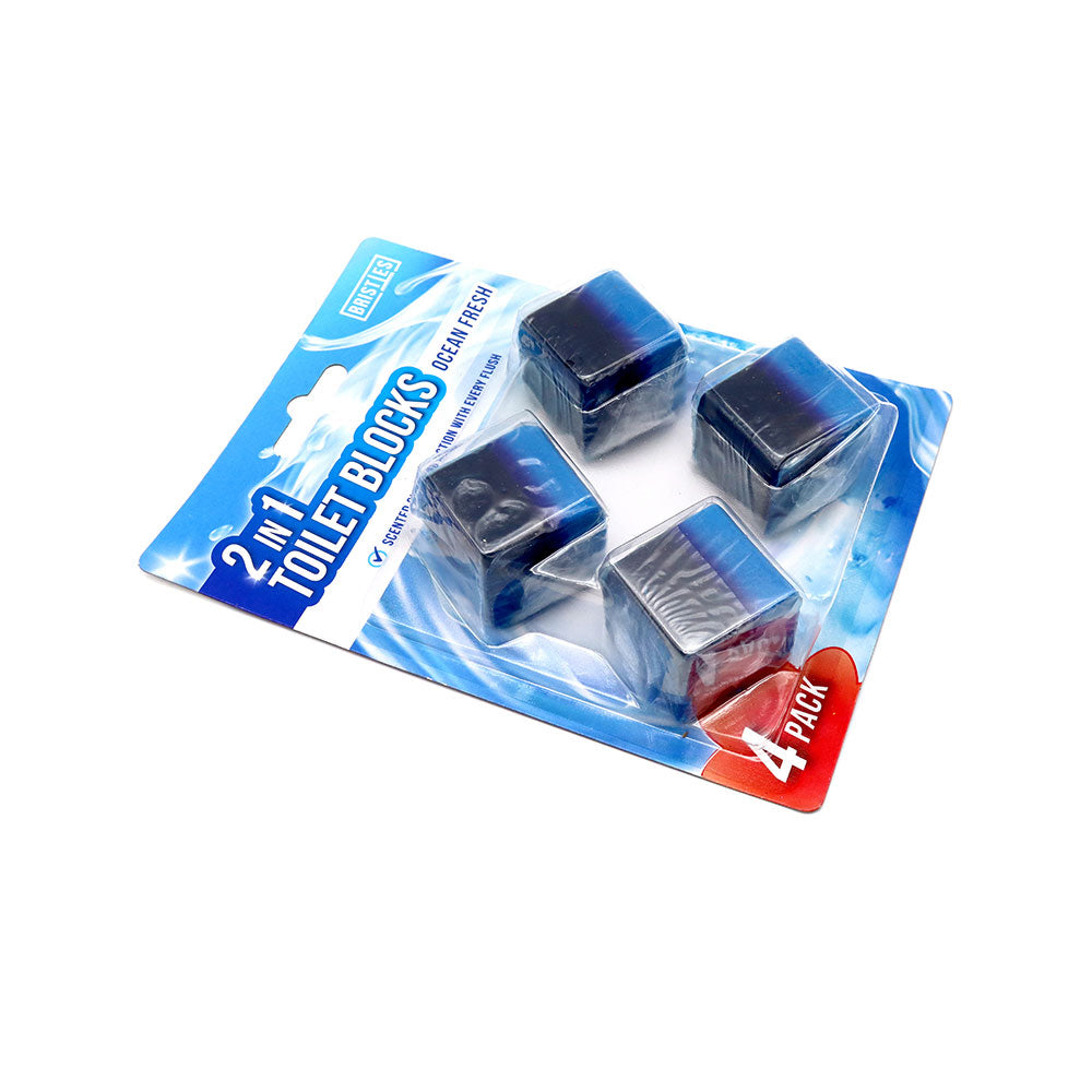 2In1 Toilet Blocks Cube Ocean Fresh 4Pack