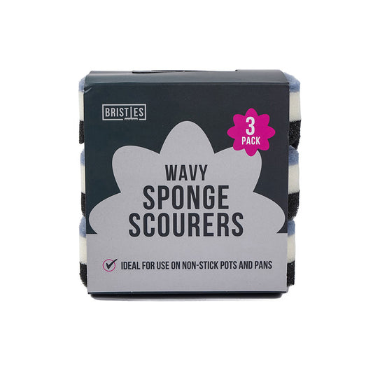 Wavy Sponge Scourers Pack Of 3