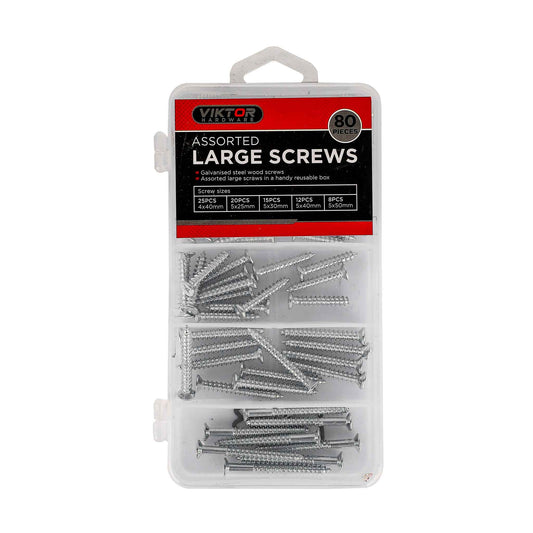 Large Screws 80 Assorted