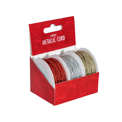 Metallic Cord 3 Rolls