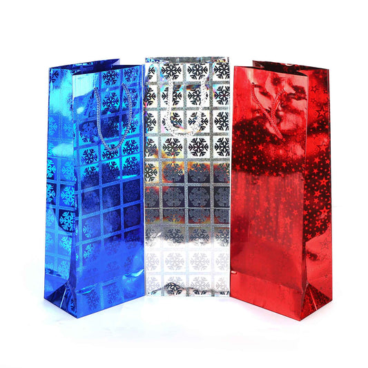 Bottle Bag 3PK - Silver&Red&Blue