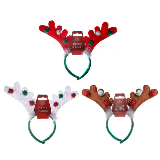 Reindeer Pompom Headband